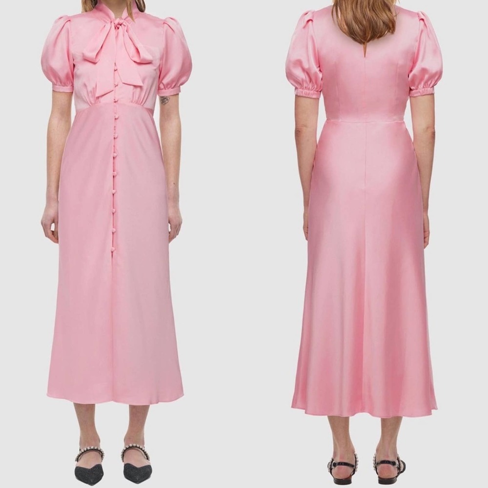 Self-Portrait Pink Midi Dress